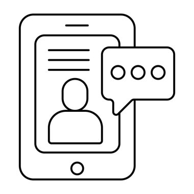 Mobil sohbetin mükemmel tasarım simgesi