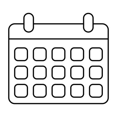 Takvim vektörü, düz tasarım simgesi