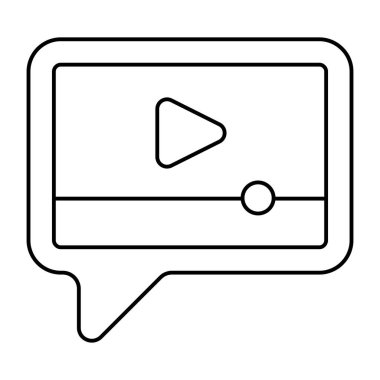Video iletisinin modern tasarım simgesi