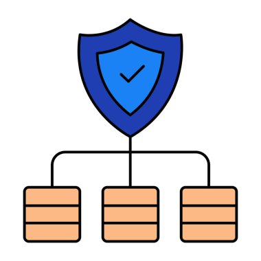 Ağ güvenliğinin mükemmel tasarım simgesi