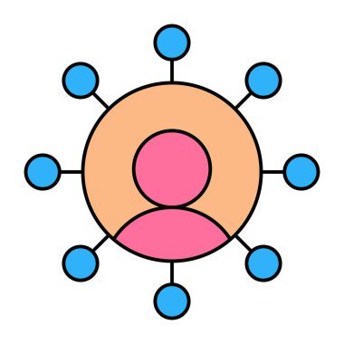 Kullanıcı bağlantısının düzenlenebilir tasarım simgesi