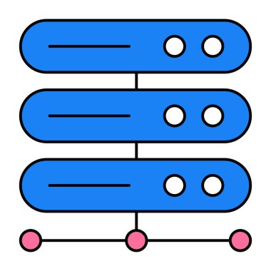Ağ sunucusunun modern tasarım simgesi