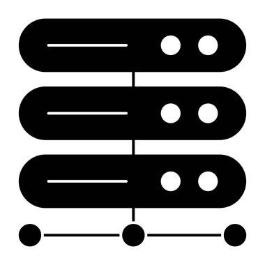 Ağ sunucusunun modern tasarım simgesi