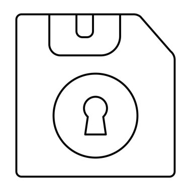 Kilitli disketin son moda vektör tasarımı