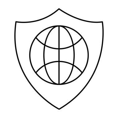 Küresel güvenliğin modern tasarım simgesi