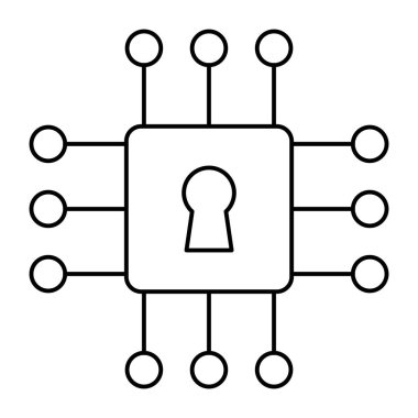        Güvenli mikroçipin mükemmel tasarım vektörü 