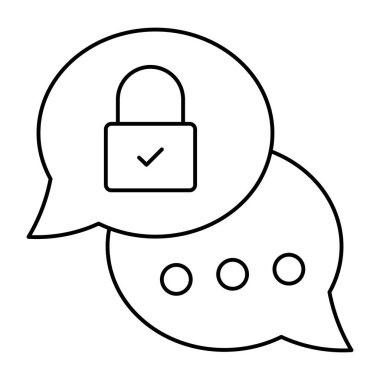 Şifreli sohbetin moda vektör tasarımı