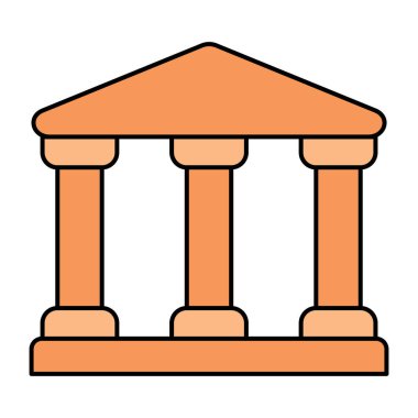 Saray binasının düz tasarım simgesi