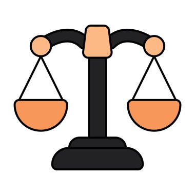 Adaletin düzenlenebilir tasarım simgesi.