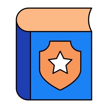 Hukuk kitabının bir simge tasarımı