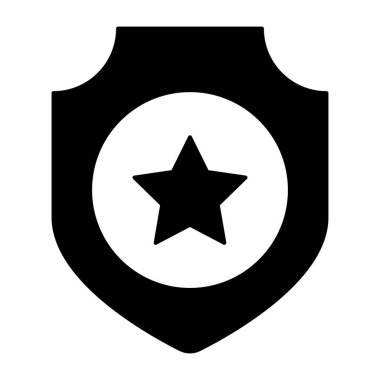 Yıldız kalkanının düzenlenebilir tasarım simgesi