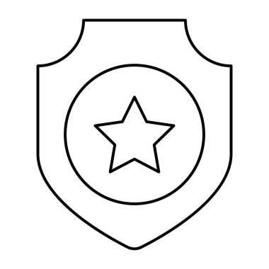 Yıldız kalkanının düzenlenebilir tasarım simgesi