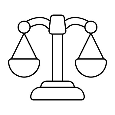 Adaletin düzenlenebilir tasarım simgesi.