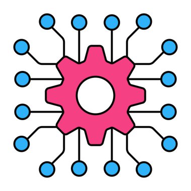 Ağ ayarlarının premimium indirme simgesi