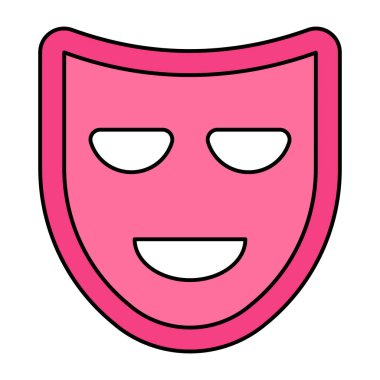       Mutlu yüz maskesi, tiyatro maskesi simgesi