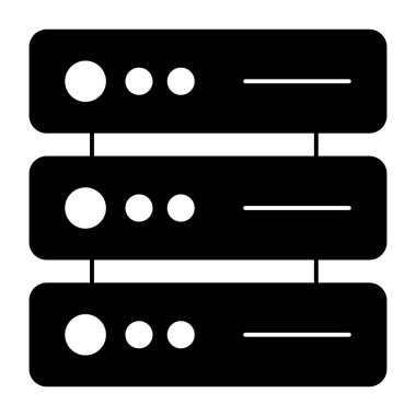 Veri sunucu rafının bir simge tasarımı