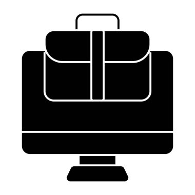 Çevrimiçi görev simgesi, düzenlenebilir vektör