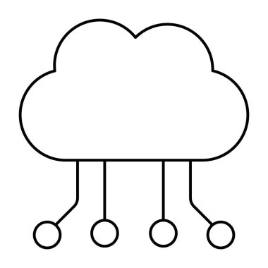 Bulut ağının düzenlenebilir tasarım simgesi