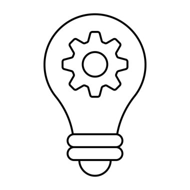 Fikir üretiminin doğrusal tasarım simgesi