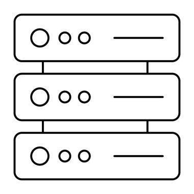 Veri sunucu rafının bir simge tasarımı