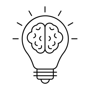 Beyin fırtınasının doğrusal tasarım simgesi