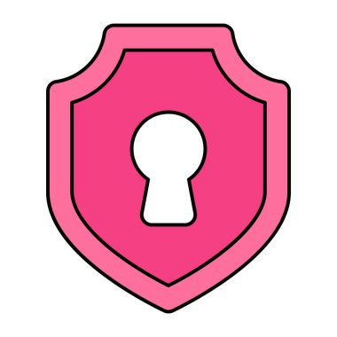 Güvenlik kalkanının düzenlenebilir tasarım simgesi