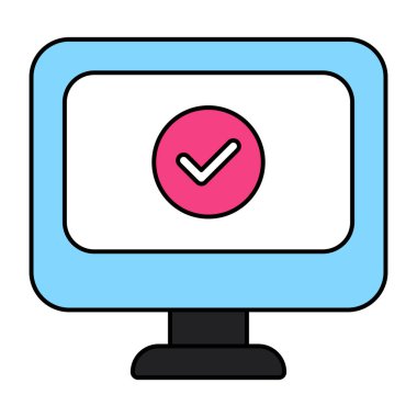 Doğrulanmış monitörün bir simge tasarımı