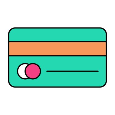 ATM kartının modern tasarım simgesi