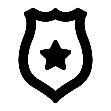 Yıldız kalkanının düzenlenebilir tasarım simgesi