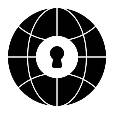 Küresel güvenliğin modern tasarım simgesi