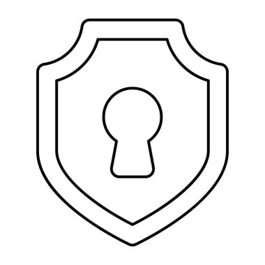 Güvenlik kalkanının düzenlenebilir tasarım simgesi