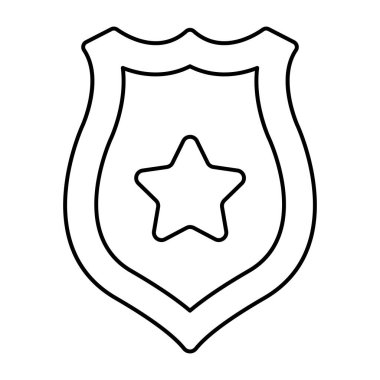 Yıldız kalkanının düzenlenebilir tasarım simgesi