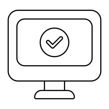 Doğrulanmış monitörün bir simge tasarımı