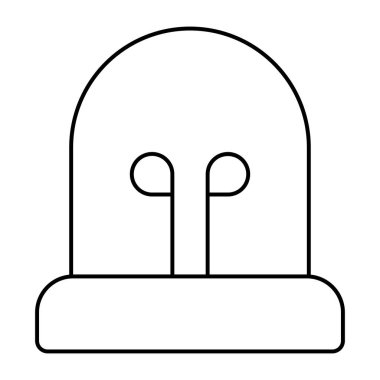 Dönen kırmızı ışık simgesi, sirenin vektör tasarımı