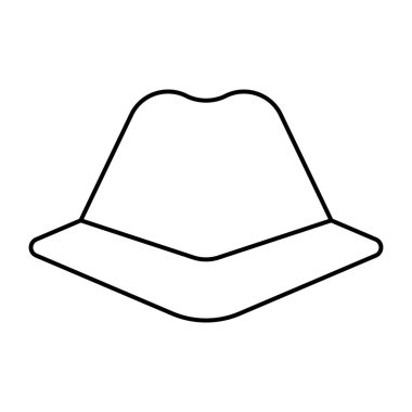 Kovboy şapkasının doğrusal tasarım simgesi