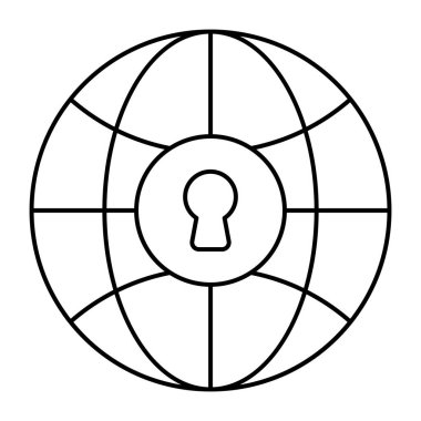 Küresel güvenliğin modern tasarım simgesi