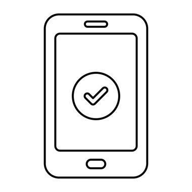 Doğrulanmış cep telefonunun simge tasarımı