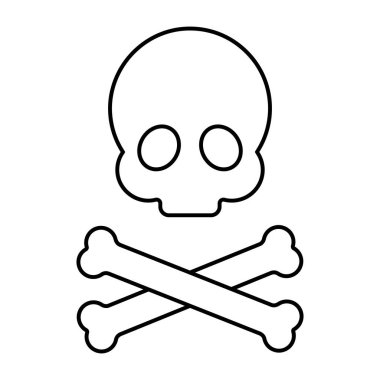 Çapraz kemikli kafatası tehlikeyi gösteriyor.