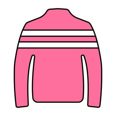 Yüksek yakalı tişörtün simge tasarımı