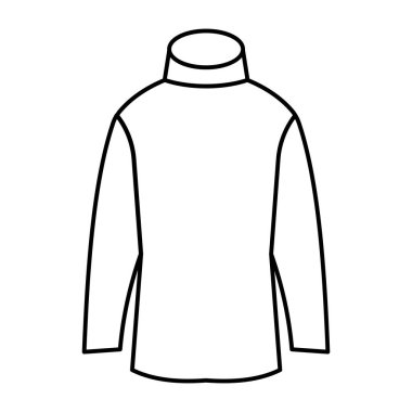 Kaplumbağa yaka tişörtü ikonu tasarımı. 