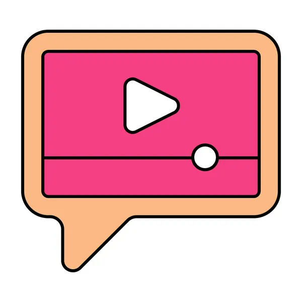 Modern Design Icon Video Message — стоковый вектор