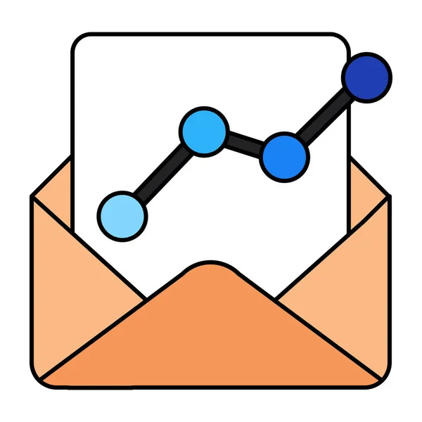 Trendy Vector Design Analytical Mail — Stockvektor