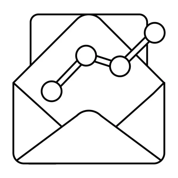 Trendy Vector Design Analytical Mail — Stockvektor