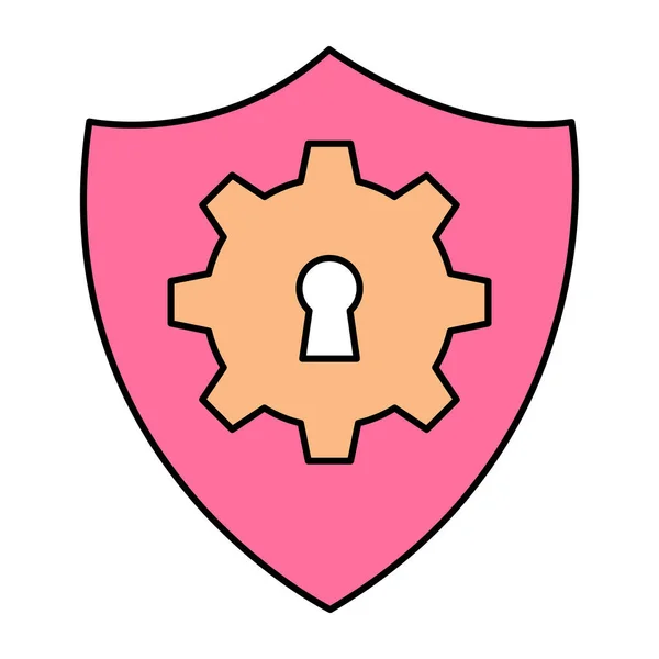 Unique Design Icon Security Setting — Stock Vector