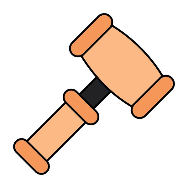 Ідеальна Дизайнерська Ікона Судді Молотка — стоковий вектор