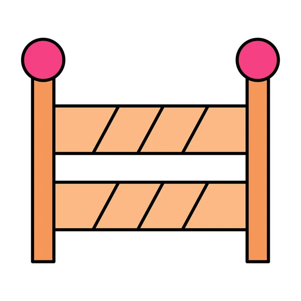 Construction Barrier Icon Editable Vector — Stockvektor