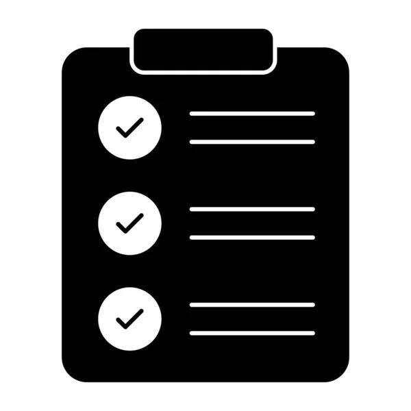 Clipboard Paper Showcasing Task List Icon — Image vectorielle