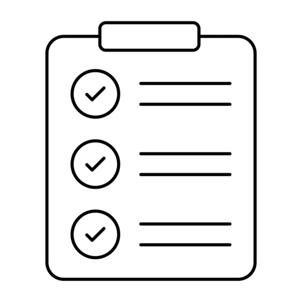 Clipboard Papel Mostrando Icono Lista Tareas — Archivo Imágenes Vectoriales