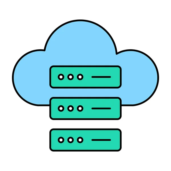 Perfect Design Icon Cloud Server — Stok Vektör