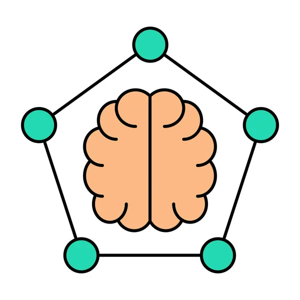 Trendy Vector Design Brain — Image vectorielle